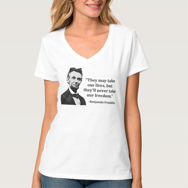 Abraham Lincoln trollcitationstecken T Shirt (Framsida)