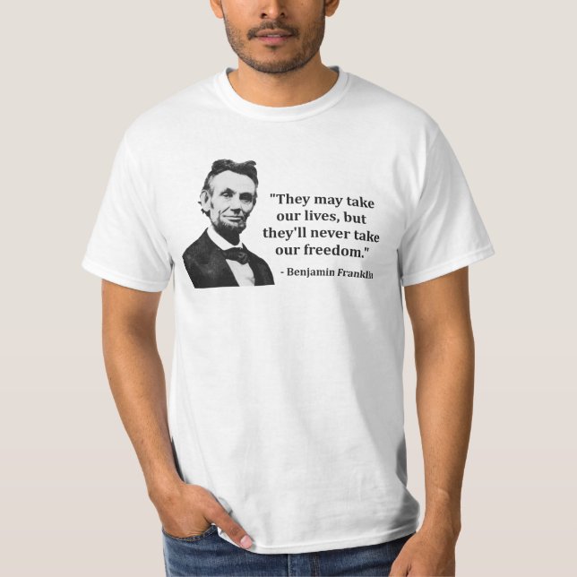 Abraham Lincoln trollcitationstecken Tee (Framsida)