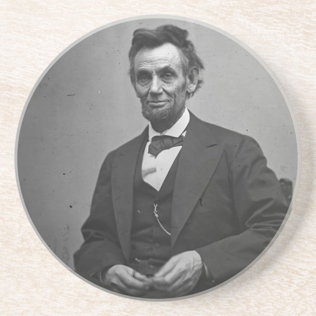 Abraham Lincoln Underlägg Sandsten (Framsidan)