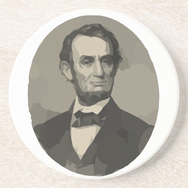 abraham lincoln underlägg sandsten (Framsidan)