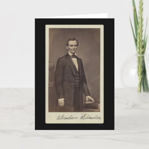 Abraham Lincoln undertecknade kortet 1860 Kort