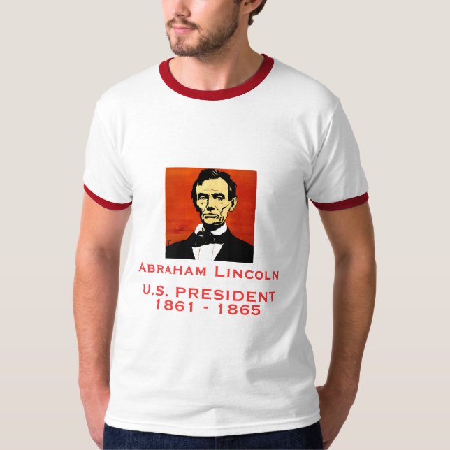 Abraham Lincoln US president Tee Shirt (Framsida)