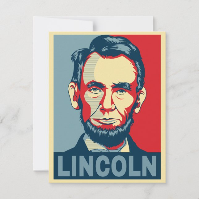 Abraham Lincoln USA President Hopp Stil Inbjudningar (Framsida)