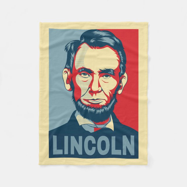 Abraham Lincoln USA:s president Hope Stil Fleecefilt (Framsidan)