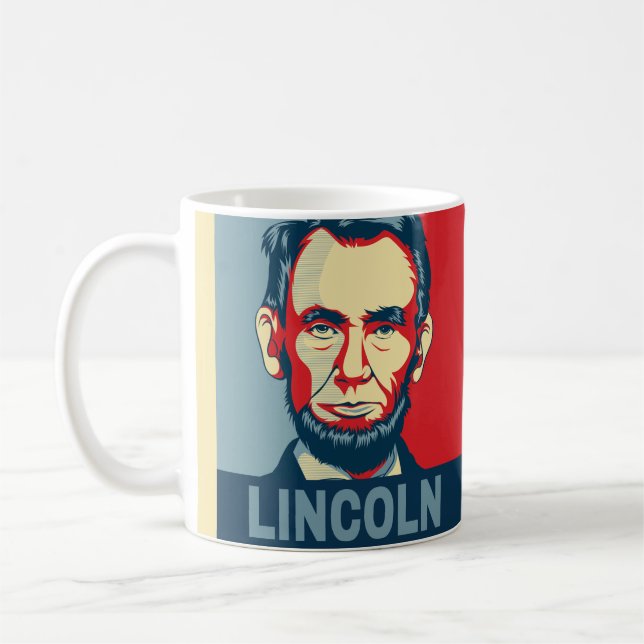Abraham Lincoln USA:s president Hope Stil Kaffemugg (Vänster)