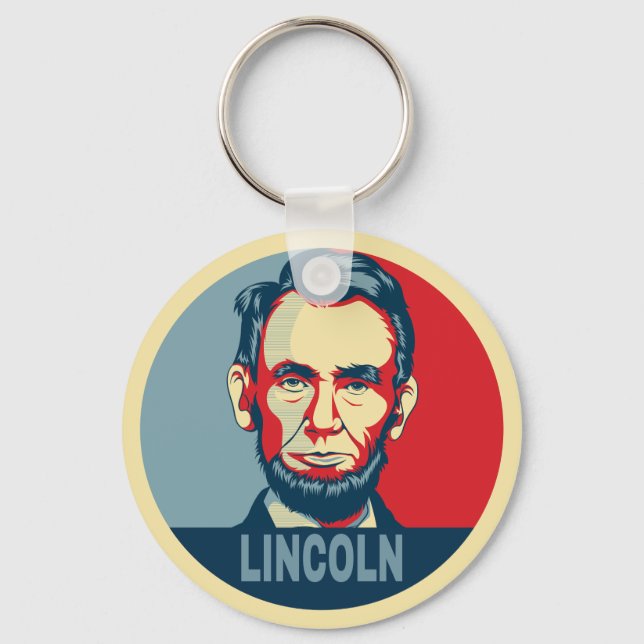 Abraham Lincoln USA:s president Hope Stil Nyckelring (Framsida)