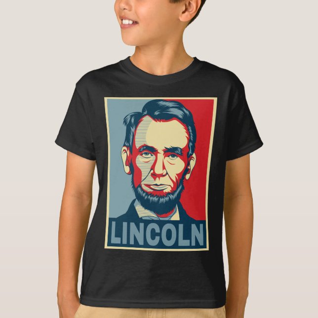 Abraham Lincoln USA:s president Hope Stil T Shirt (Framsida)