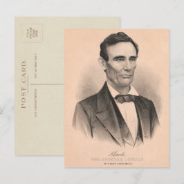 Abraham Lincoln Vald till President 1860 Litografi Vykort