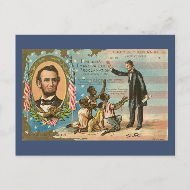 Abraham Lincoln Vintage Postcard Vykort (Framsida)