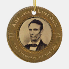 Abraham Lincoln vintagekampanj Julgransprydnad Keramik