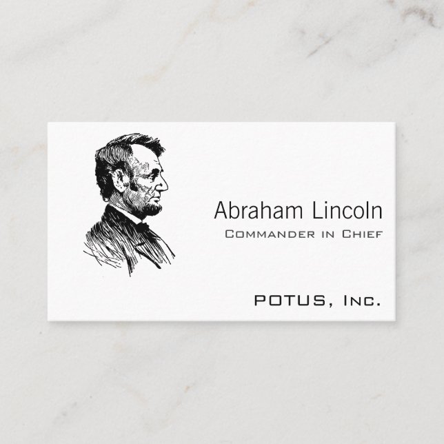 Abraham Lincoln Visitkort (Framsida)