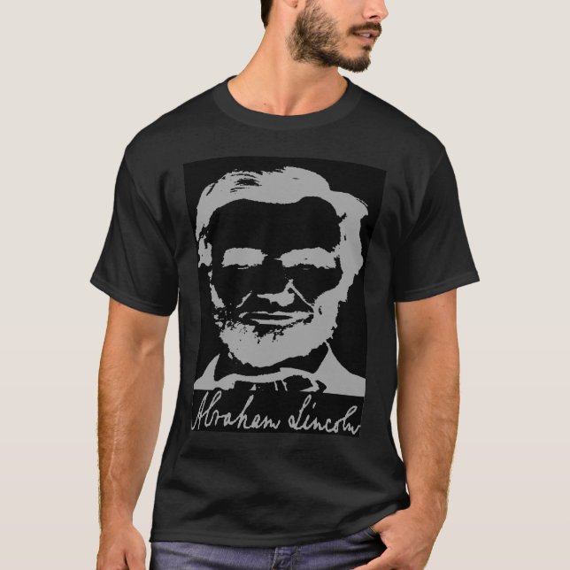 Abraham Lincoln w häfte Tee Shirt (Framsida)