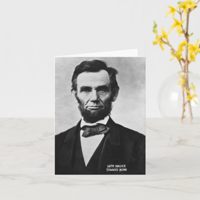 Abraham Lincoln-With Malice Toward None Kort (Gul blomma)