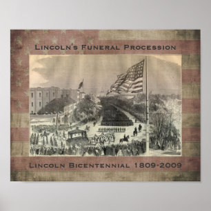 Abraham Lincolns begravningsförfarande Poster