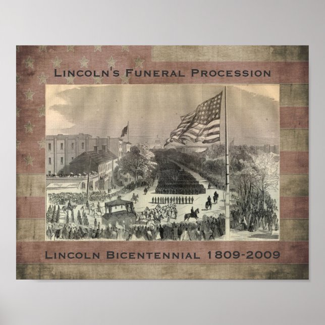 Abraham Lincolns begravningsförfarande Poster (Framsidan)