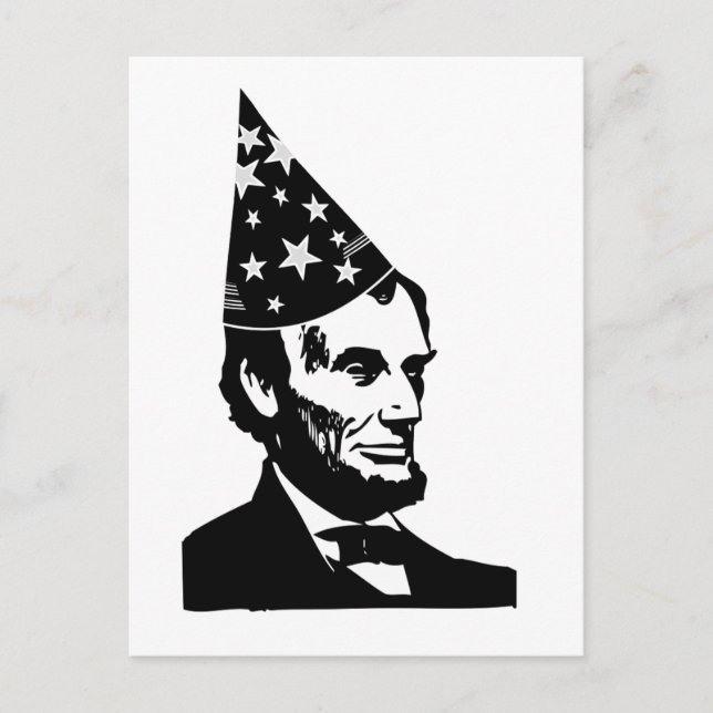 Abraham Lincoln's Birthday Vykort (Framsida)