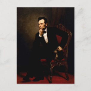 Abraham Lincolns officiella porträtt i Vita huset Vykort