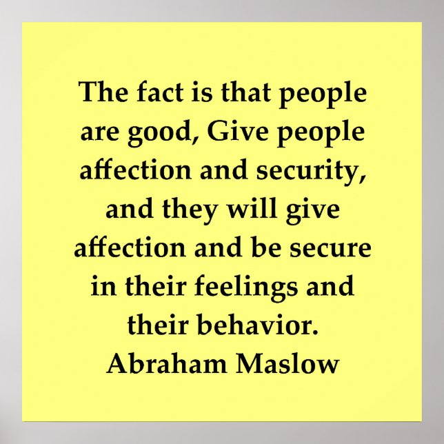 abraham maslow-citat poster (Framsidan)