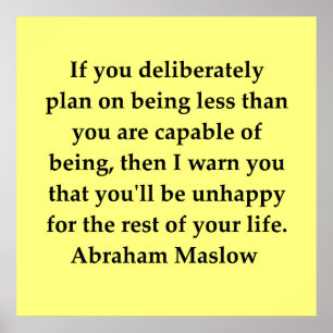 abraham maslow-citat poster