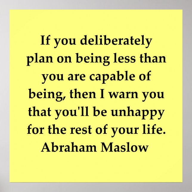 abraham maslow-citat poster (Framsidan)