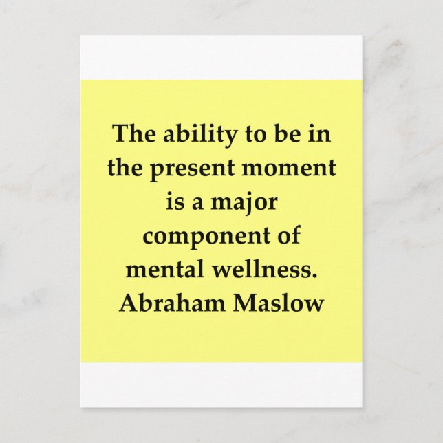 abraham maslow citat vykort (Framsida)