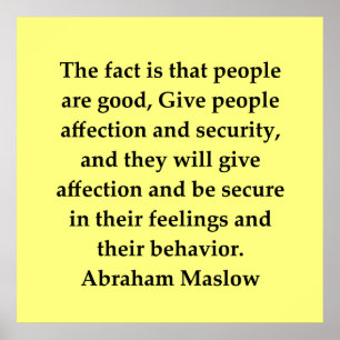 abraham maslowcitationstecken poster