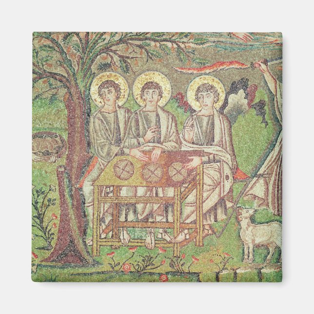Abraham med änglar (mosaic) magnet (Framsidan)