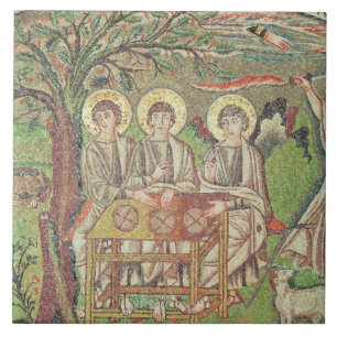 Abraham med änglar (mosaiken) kakelplatta