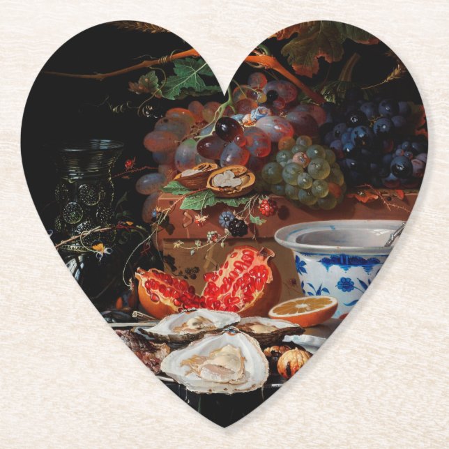 Abraham Mignon Fruits and oysters Underlägg Papper (Framsida)