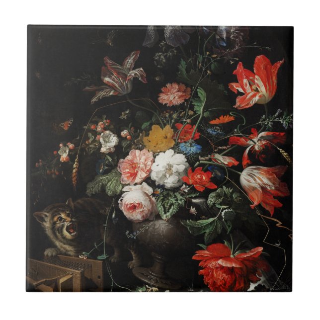 Abraham Mignon har bytt Bouquet  Kakelplatta (Framsidan)
