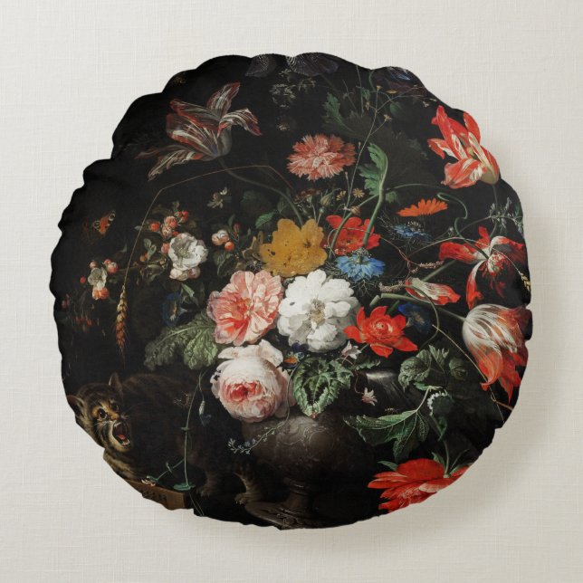 Abraham Mignon har bytt ut Bouquet Rund Kudde (Framsidan)