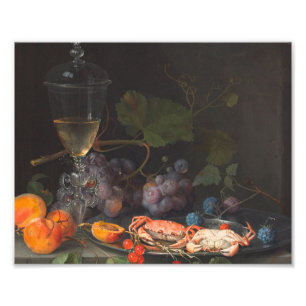 Abraham Mignon - still Life with Crabs Fototryck