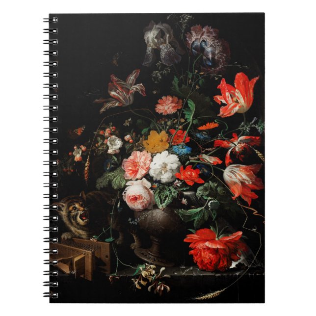 Abraham Mignon the Oververt Bouquet. Blomster Anteckningsbok (Framsidan)
