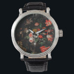 Abraham Mignon the Oververt Bouquet. Blomster Armbandsur<br><div class="desc">Abraham Mignon "The Oververt Bouquet" klocka. Blommigtens renaissance konst.</div>