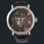 Abraham Mignon the Oververt Bouquet. Blomster Armbandsur<br><div class="desc">Abraham Mignon "The Oververt Bouquet" klocka. Blommigtens renaissance konst.</div>