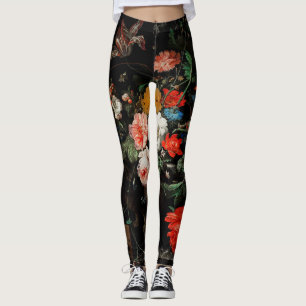 Abraham Mignon the Oververt Bouquet. Blomster Leggings