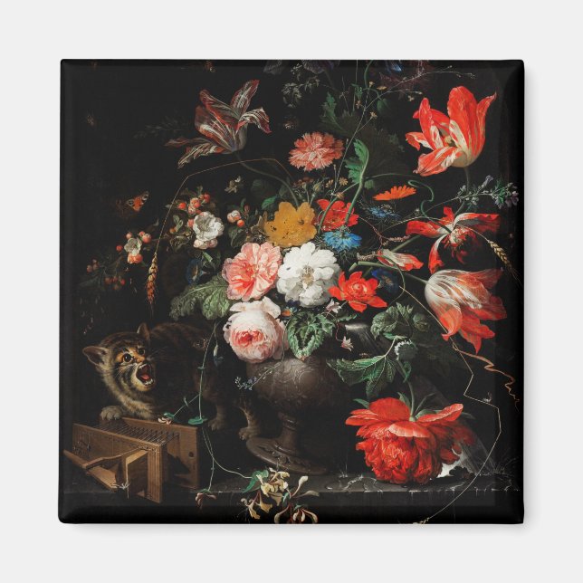 Abraham Mignon the Oververt Bouquet. Blomster Magnet (Framsidan)