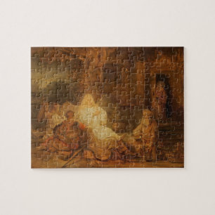 Abraham mottar den tre änglar, 1646 (olja på pa pussel