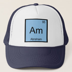 Abraham Namn kemi Inslag Periodic Bord Truckerkeps