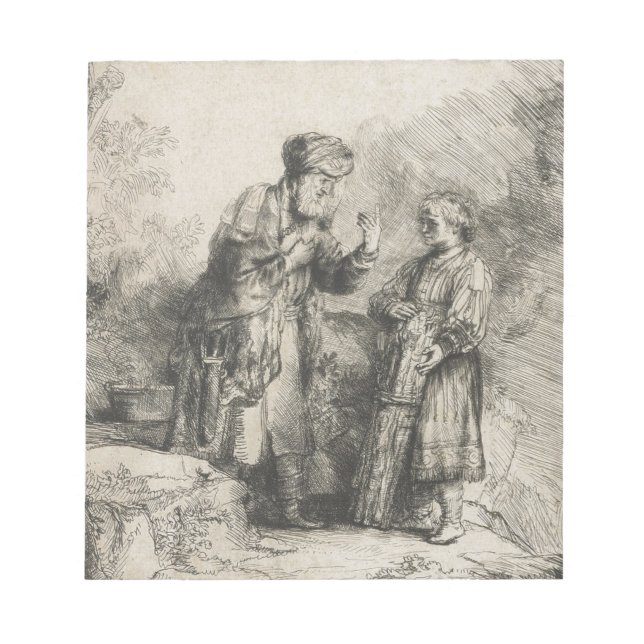 Abraham och Isaac Anteckningsblock (Framsida)