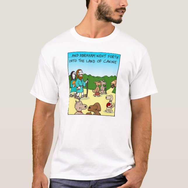 Abraham och landet av hunden tee (Framsida)