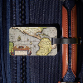 Abraham Ortelius världskarta över Amerika Bagagebricka