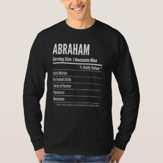 Abraham Serva Storlek Nutrition Label Calories T Shirt