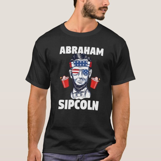 Abraham Sipcoln Abraham Lincoln T Shirt (Framsida)