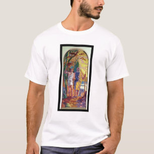 Abraham som går att erbjuda Isaac hans son T-shirt