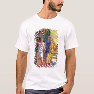 Abraham som går att erbjuda Isaac hans son Tee Shirt