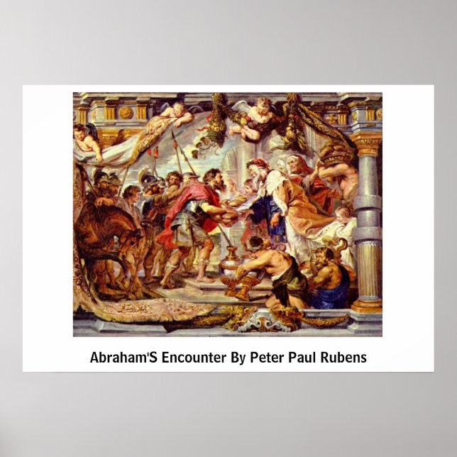 Abrahams möte av Peter Paul Rubens Poster (Framsidan)