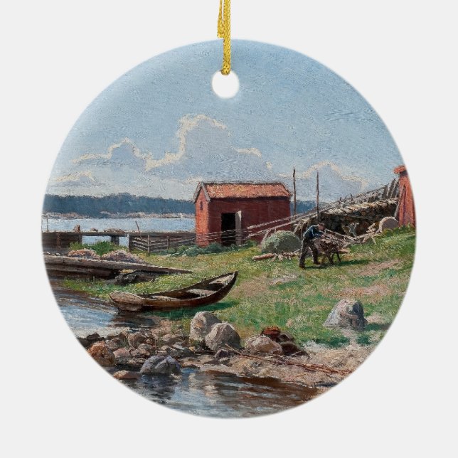 Abrahamssons motif från Jutholmen Julgransprydnad Keramik (Baksidan)