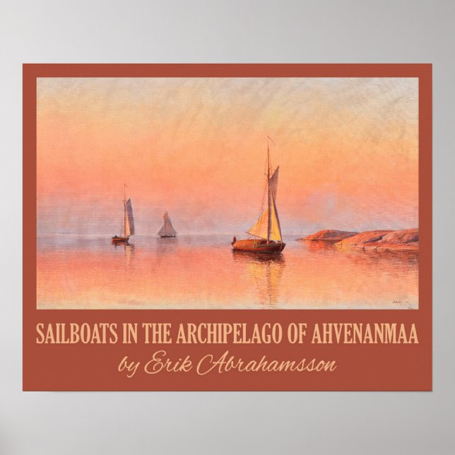 Abrahamssons segelbåtskonst poster (Framsidan)