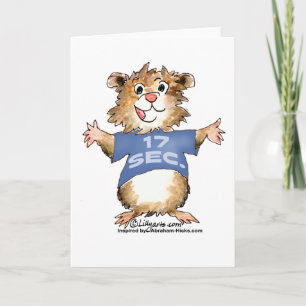 Abrahamster 17 sekunder gratulationskort / Notecar Kort